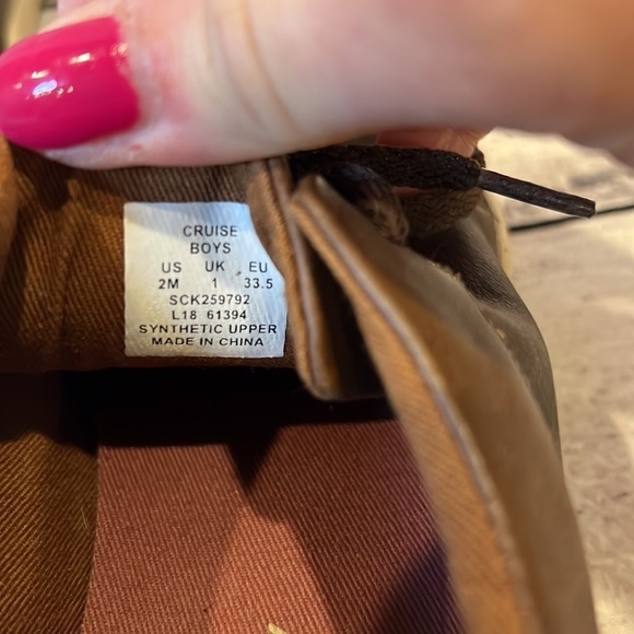 Sperry Cruise Leather Sneaker Size 2 - Picture 6 of 6